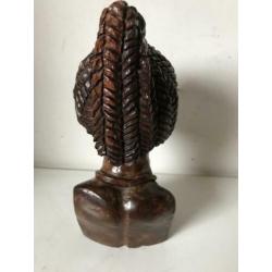 Houtsnijwerk beeld Afrikaanse schone 24 cm