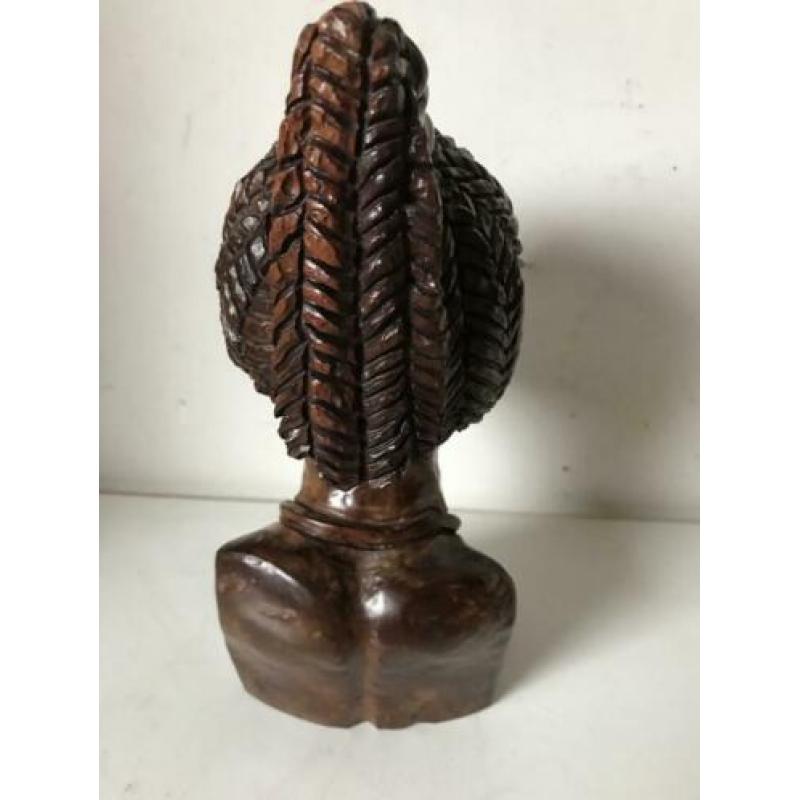 Houtsnijwerk beeld Afrikaanse schone 24 cm