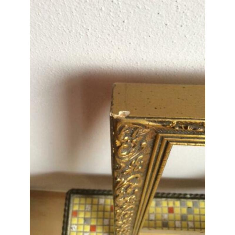 Schilderijlijst, hout, goud, vintage