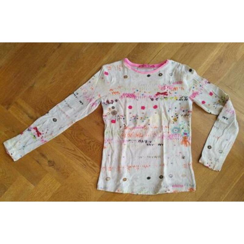 Muy Malo - witte longsleeve met figuurtjes - maat 152