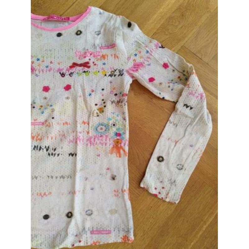 Muy Malo - witte longsleeve met figuurtjes - maat 152