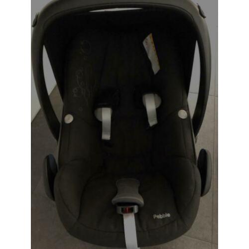 Maxi cosi pebble, zwart en roze originele art,incl voetenzak