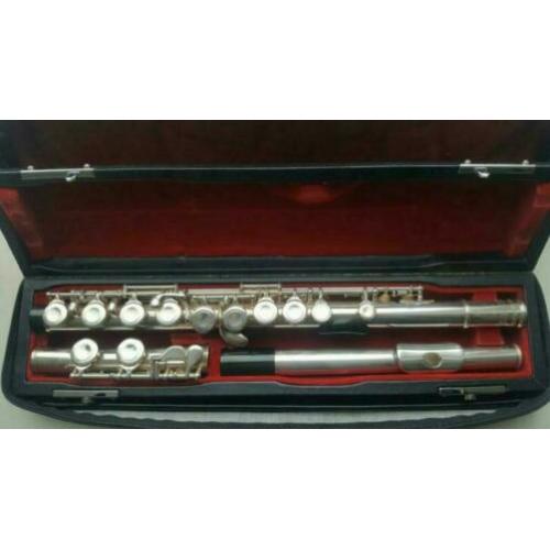 Pearl PF 501 dwarsfluit in koffer met tas, standaard,muziek