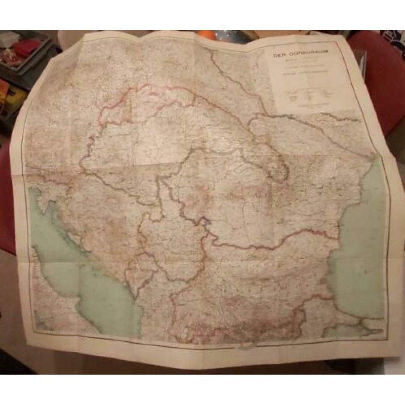 Originele landkaart uit de 2e wereldoorlog 01-07-1943