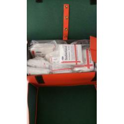 Professionele retro seventies oranje EHBO tas