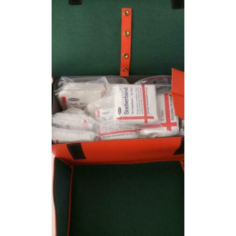 Professionele retro seventies oranje EHBO tas