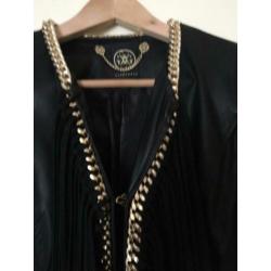 Glamorous leren jasje gevoerd