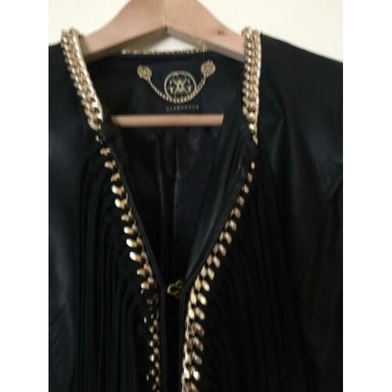 Glamorous leren jasje gevoerd