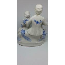 Delfts blauw beschilderd Dresden porcelein beeldjes