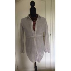 Leuke lange Follied Garbo blouse mt S