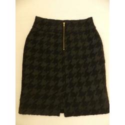H&M rok - pied de poule patroon - mt.38