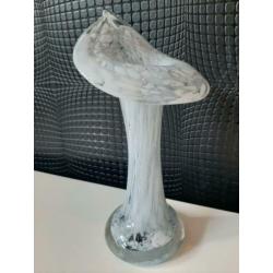 Wit gemêleerde kunstige vaas 19cm !