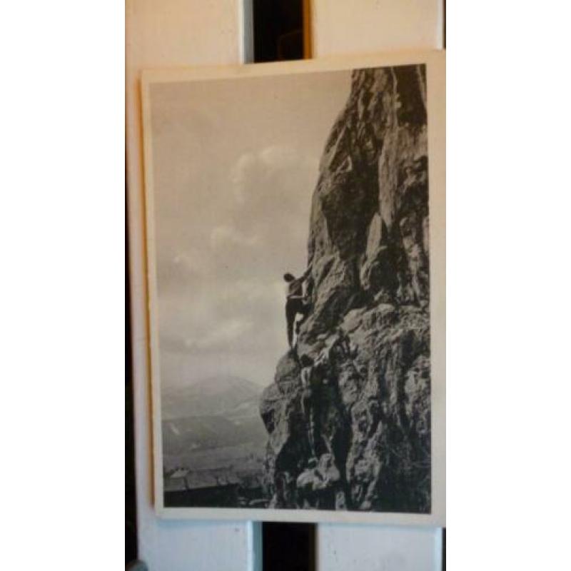 Heel oude kaart: bergbeklimmen
