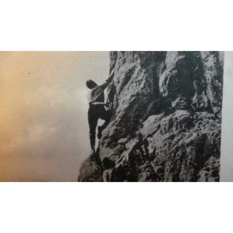 Heel oude kaart: bergbeklimmen
