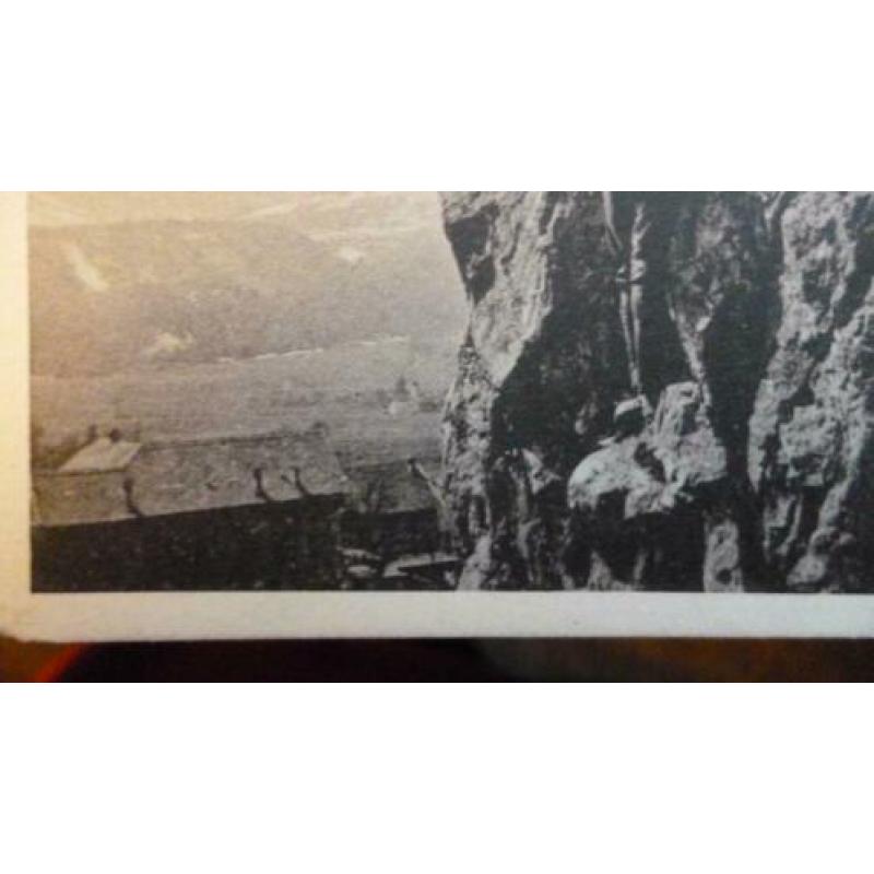 Heel oude kaart: bergbeklimmen