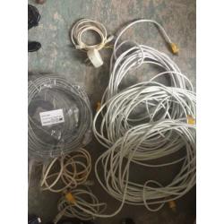 Internet, start, telefoon en andere plug-in kabels