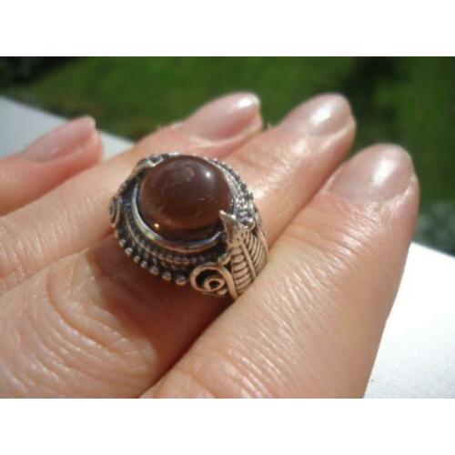 925 zilver / zilveren ring rookkwarts maat 17 1/4 - Vanoli