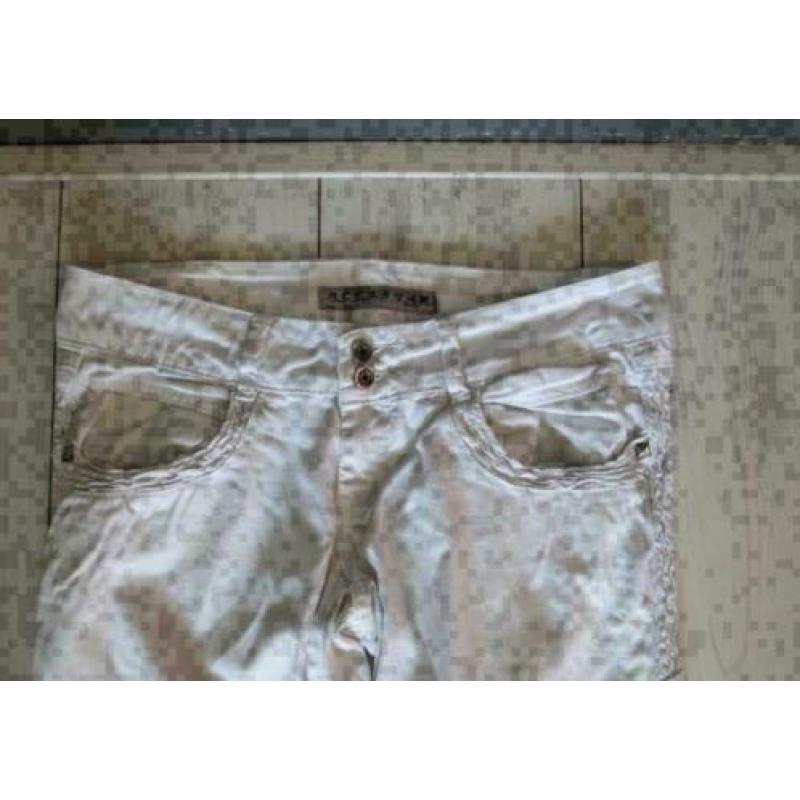 acce star witte jeans denim maat 40 spijkerbroek