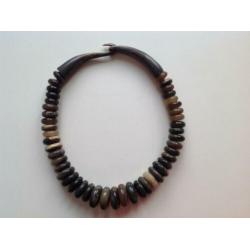 Ketting buffelhoorn hoorn Afrika tribal art design schijven