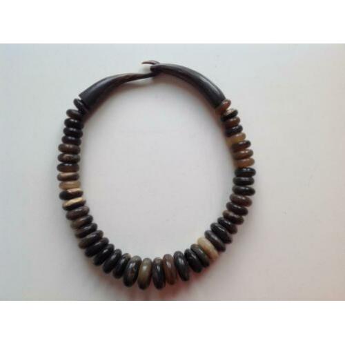Ketting buffelhoorn hoorn Afrika tribal art design schijven