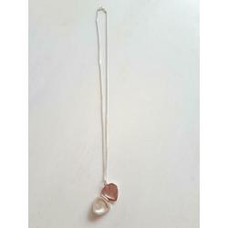 Hele Mooie Ketting Zilver Hanger Hart Medaillon Zilver 925