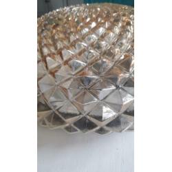 Glazen vintage plafondlamp Amber, retro plafoniere