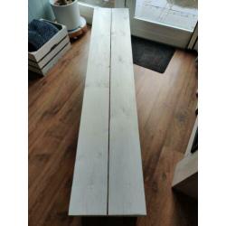 Steigerhouten eettafel bank