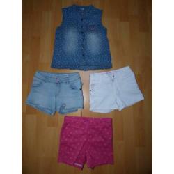 Leuke set (3 broekjes/blouse)van Lief!, maat 110 NIEUW/ZGAN