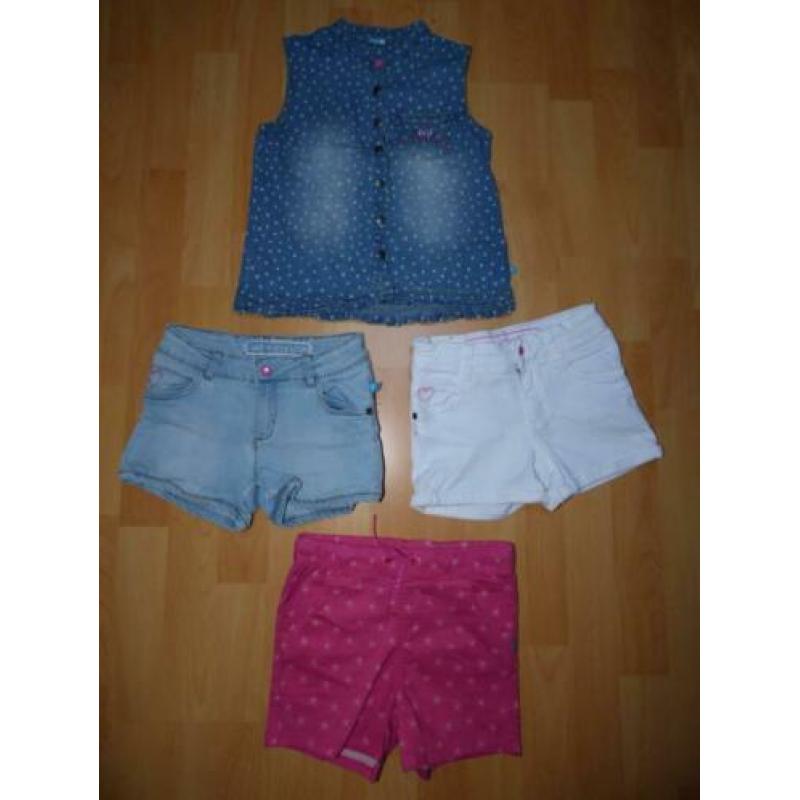 Leuke set (3 broekjes/blouse)van Lief!, maat 110 NIEUW/ZGAN