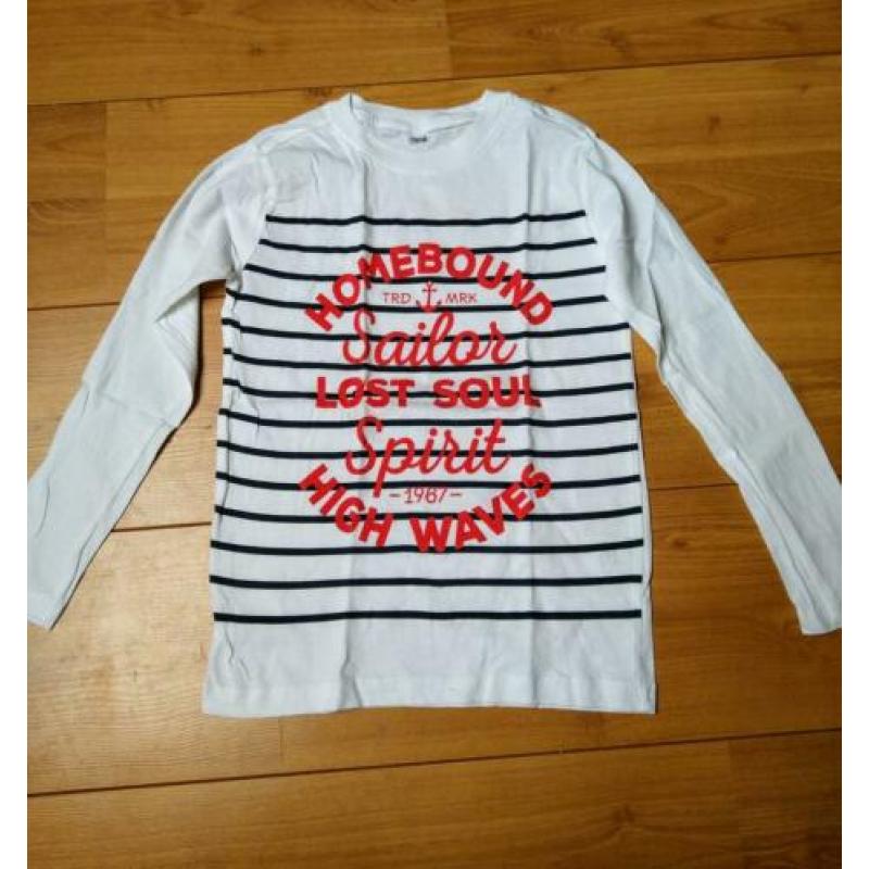 Pakket longsleeves maat 134/140