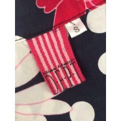 Leuk stippen JURK mt s - retro vintage blauw polkadot dots