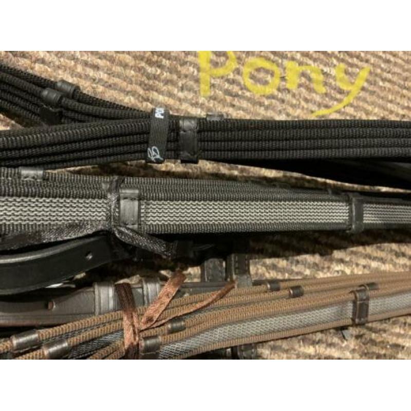 7 paar nieuwe teugels Rider Pro, pony/cob/full