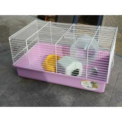 Hamsterkooi rose met wit zgan!!!!!!!!!!!!!!!!