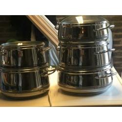 Fissler pannenset met glazendeksels