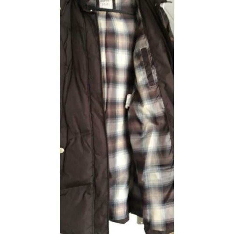 Esprit dames winterjas maat 38 donker bruin