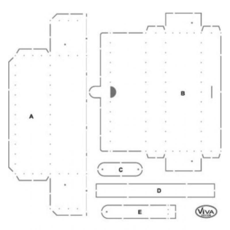Viva Decor Fancy Box gereedschapskoffer sjabloon 30 x 30 cm