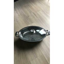 Bohmann grote pan van 50 cm temperatuur meter in deksel