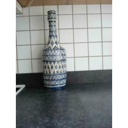 Marokko Flesvaas Decoratie Blauw Wit Interieur Vaas