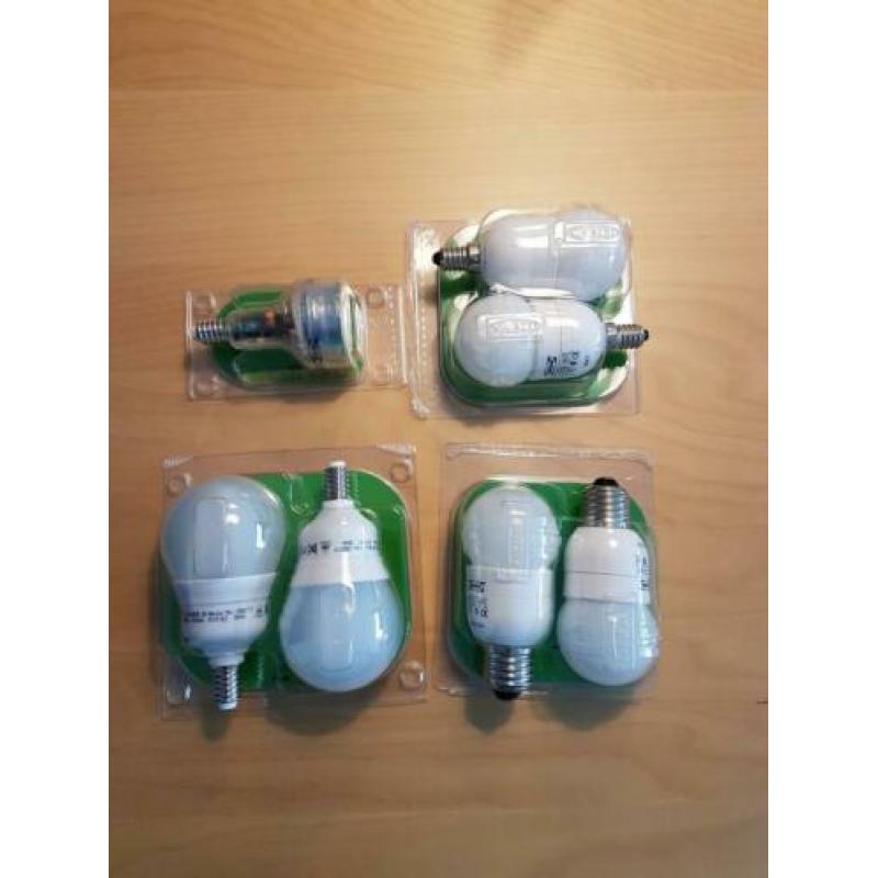 Spaarlampen, E14 en E27 fitting, nieuw in verpakking