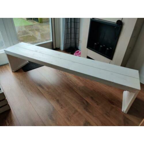 Steigerhouten eettafel bank