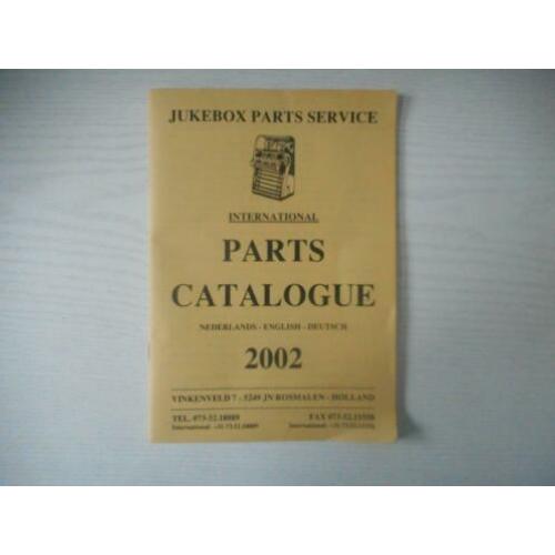 Catalogus Jukebox Parts Service. 2002.
