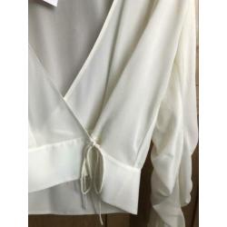 Pinko blouse mt 38 en 42 crème overslag wit nieuw
