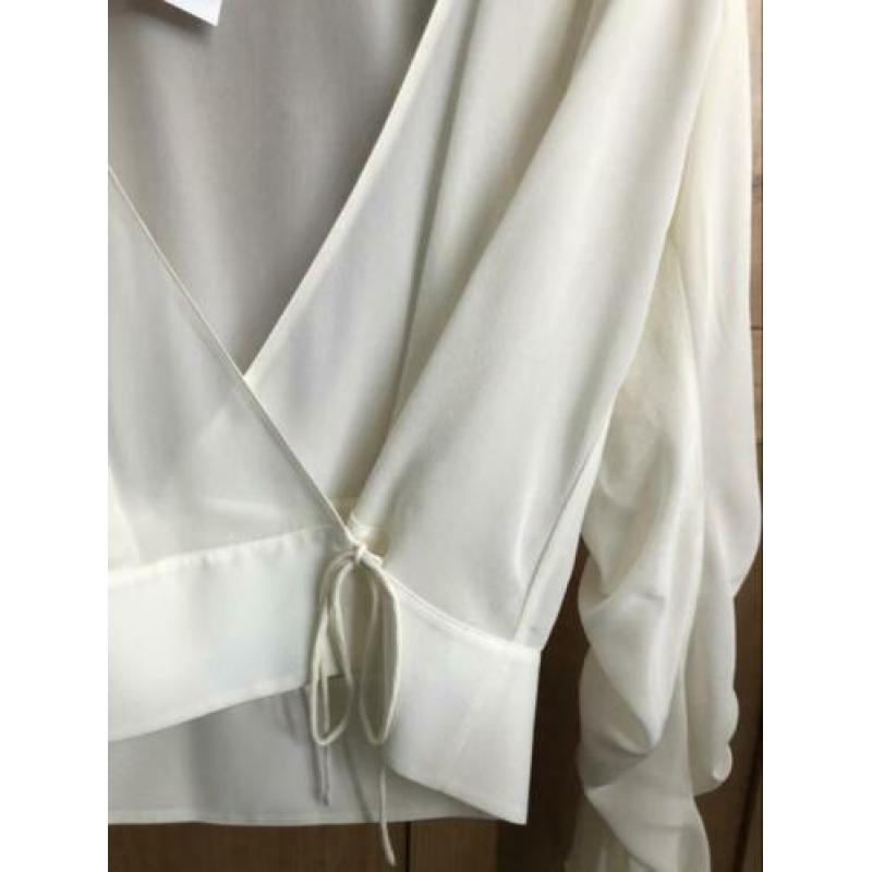 Pinko blouse mt 38 en 42 crème overslag wit nieuw