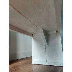 Steigerhouten eettafel bank