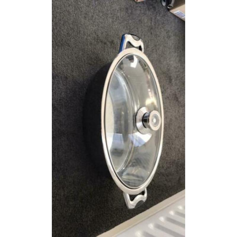Bohmann grote pan van 50 cm temperatuur meter in deksel