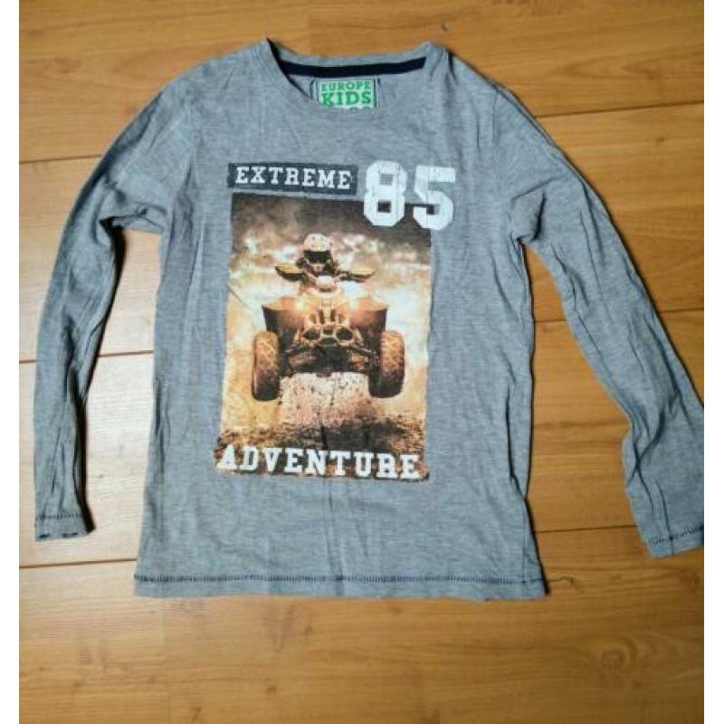 Pakket longsleeves maat 134/140