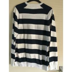 State of art trui maat l. wit met donkerblauw