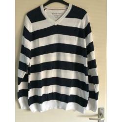 State of art trui maat l. wit met donkerblauw