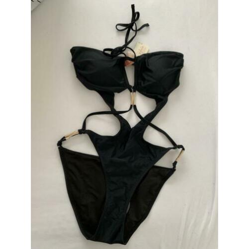 Monokini zwart maat 38
