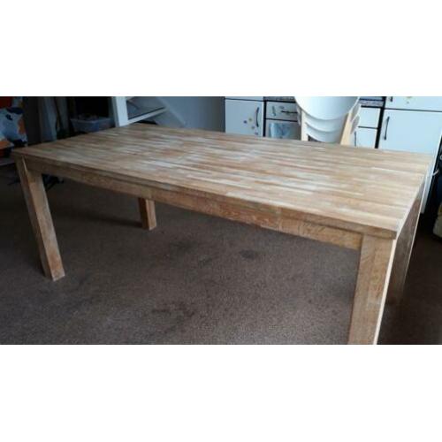 Massief eiken eettafel 184 bij 89 cm